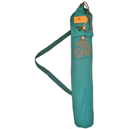 Cotton Sanskrit Aum Yoga Mat Bag with Pocket