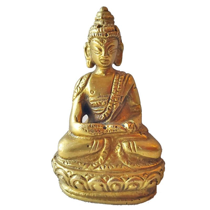 Little Buddha Brass Statue