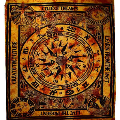 Saffron Cycle of the Ages Tapestry