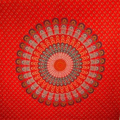 Peacock Dance Mandala Tapestry