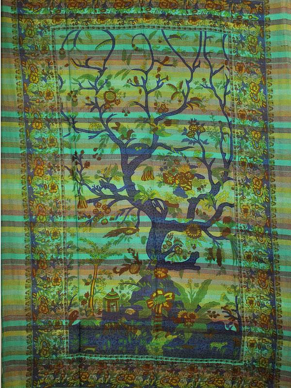 Tree of Life Birds Handloom Tapestry