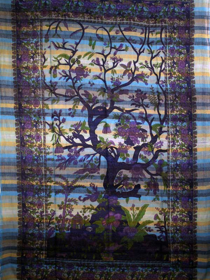 Tree of Life Birds Handloom Tapestry