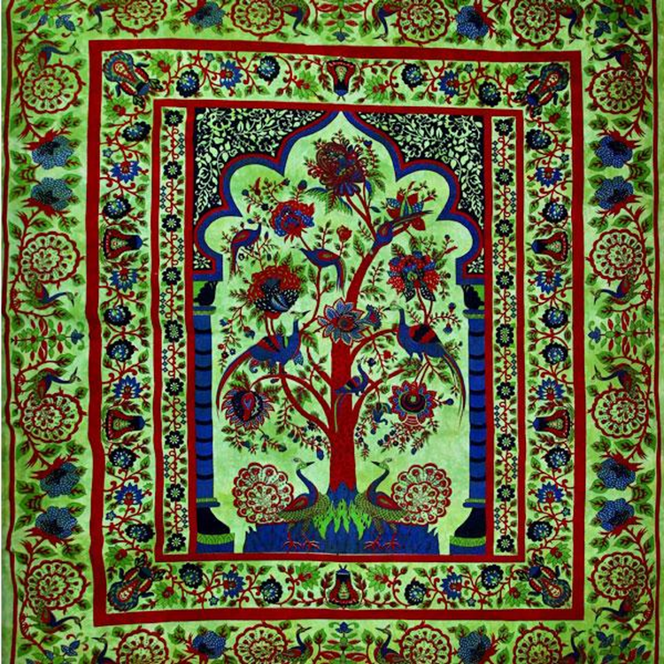 Tree of Life Peacock Tapestry