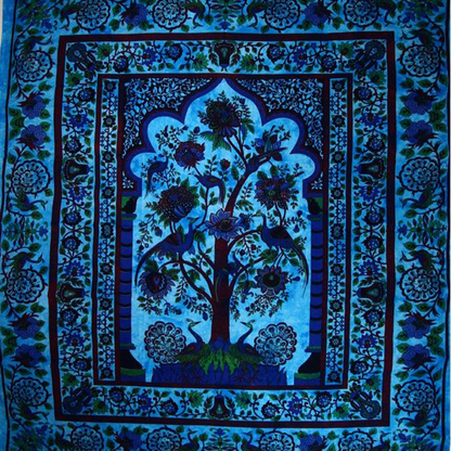 Tree of Life Peacock Tapestry