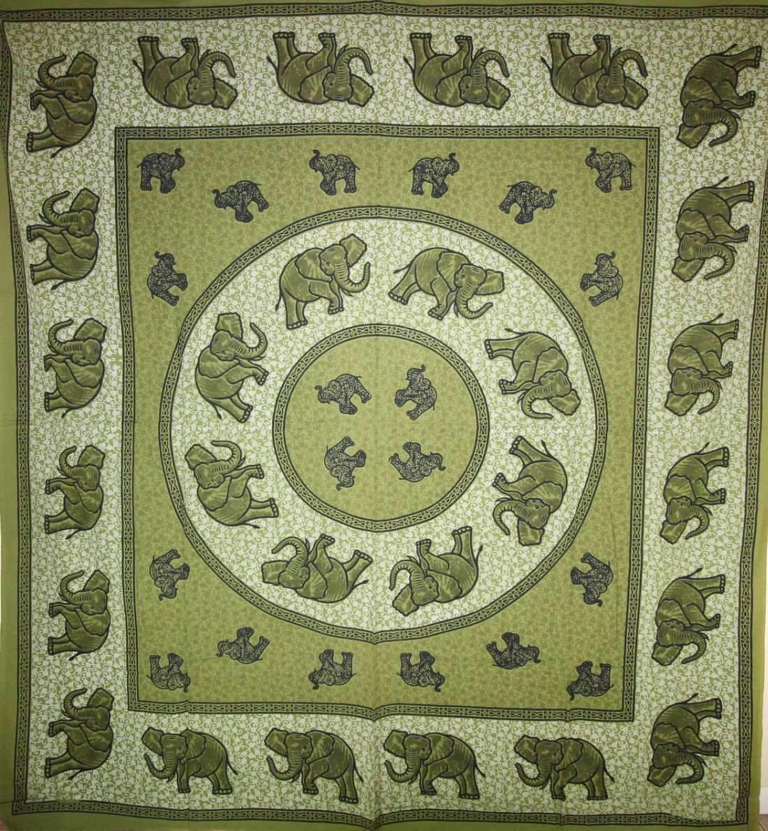 Elephant Herd Mandala Tapestry