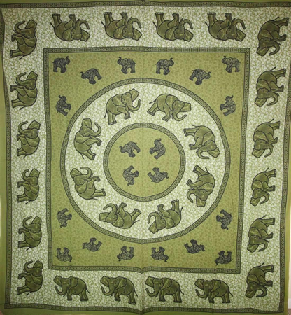 Elephant Herd Mandala Tapestry