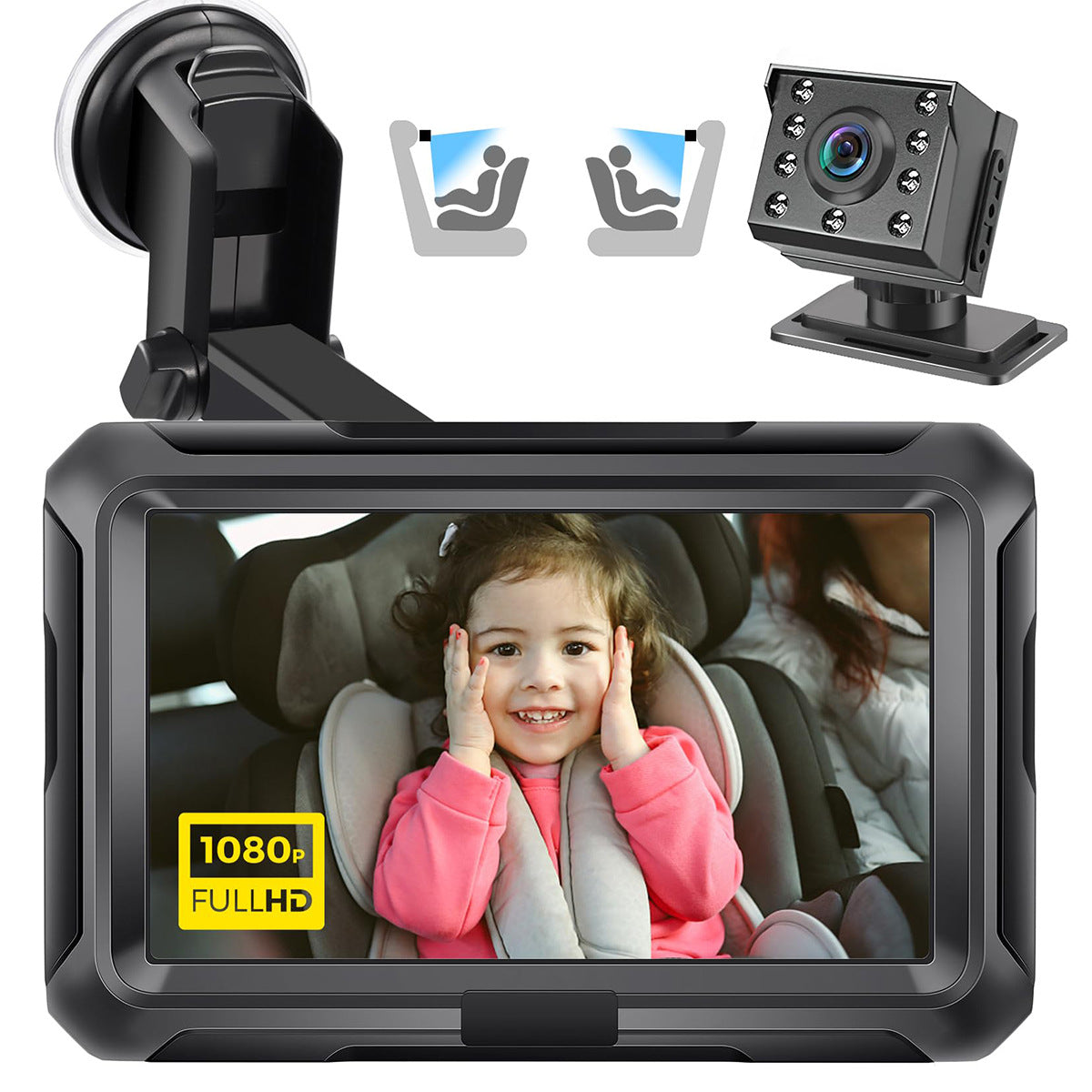 4.3 Inch HD Car Baby Monitor with Night Vision