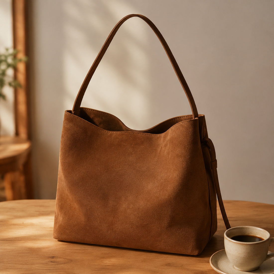 Retro Brown Corduroy Shoulder Bag