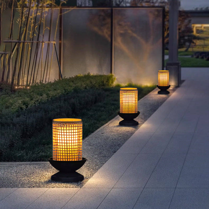 Zen Style Solar Powered Outdoor Garden Lamp
