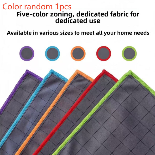 Thickened Microfiber Cleaning Cloth Absorbent Quick Dry Lint Free Towel for Household Glass Metal Mirror