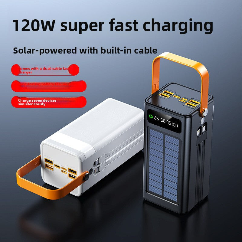 Outdoor solar super-fast charging portable battery