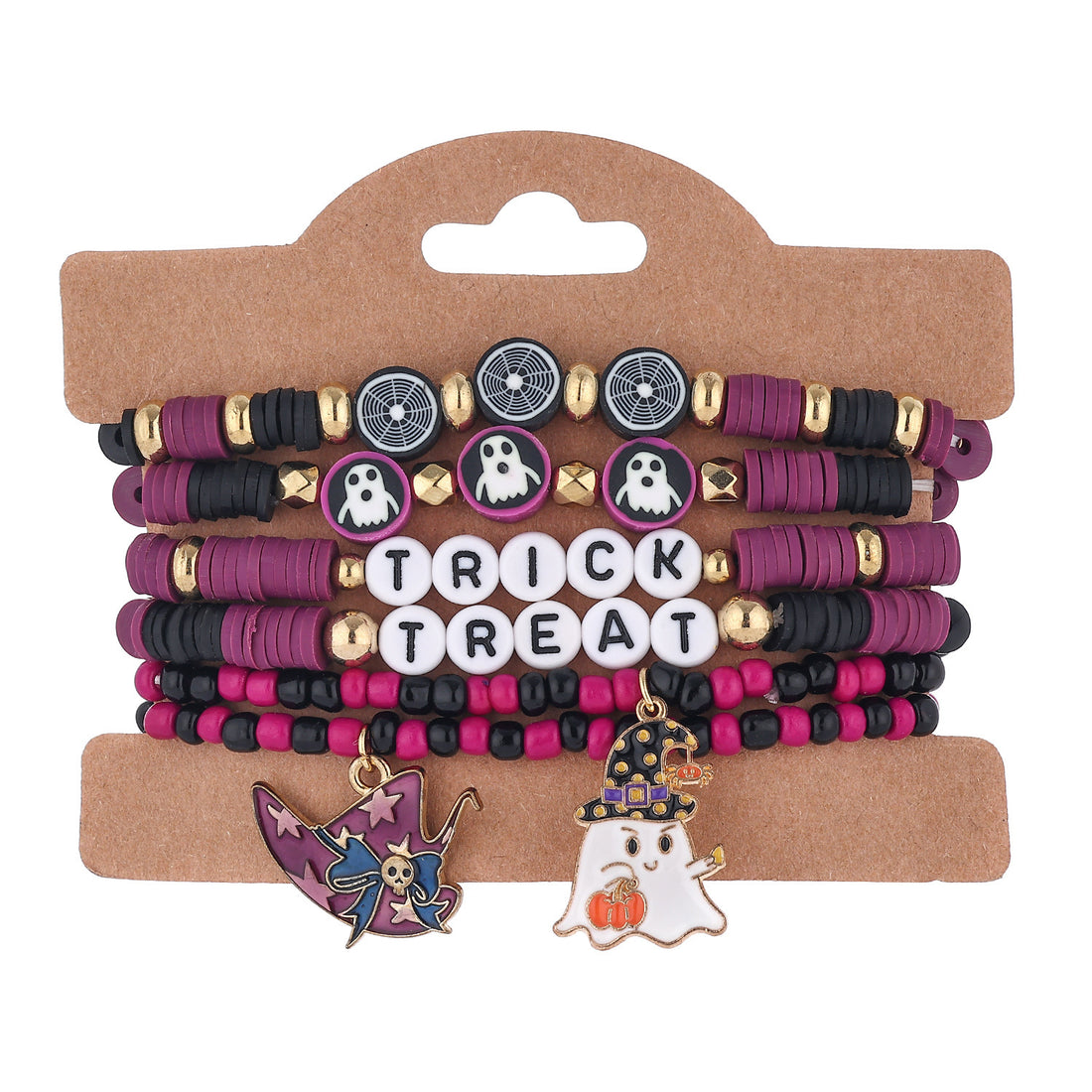 Halloween Themed Alloy Bracelet Set with Pendant