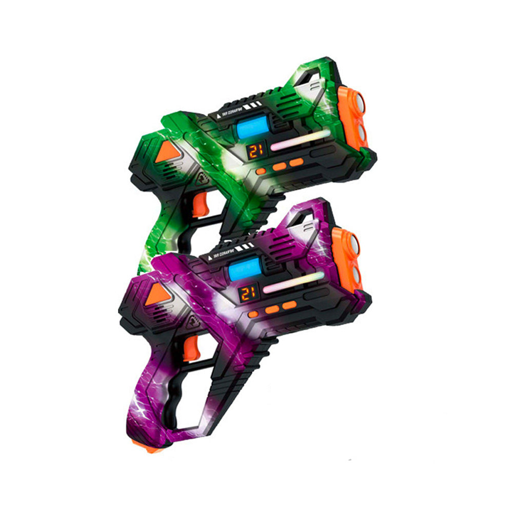 Wireless Data Sync Infrared Toy Gun Set with Hit Detection Vests for Kids