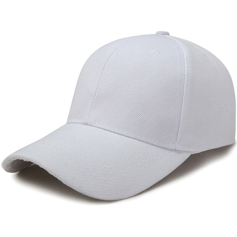 Solid-color plain baseball cap