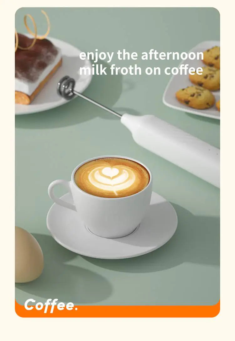 Rechargeable Handheld Milk Frother — USB Electric Foam Maker - Image 8