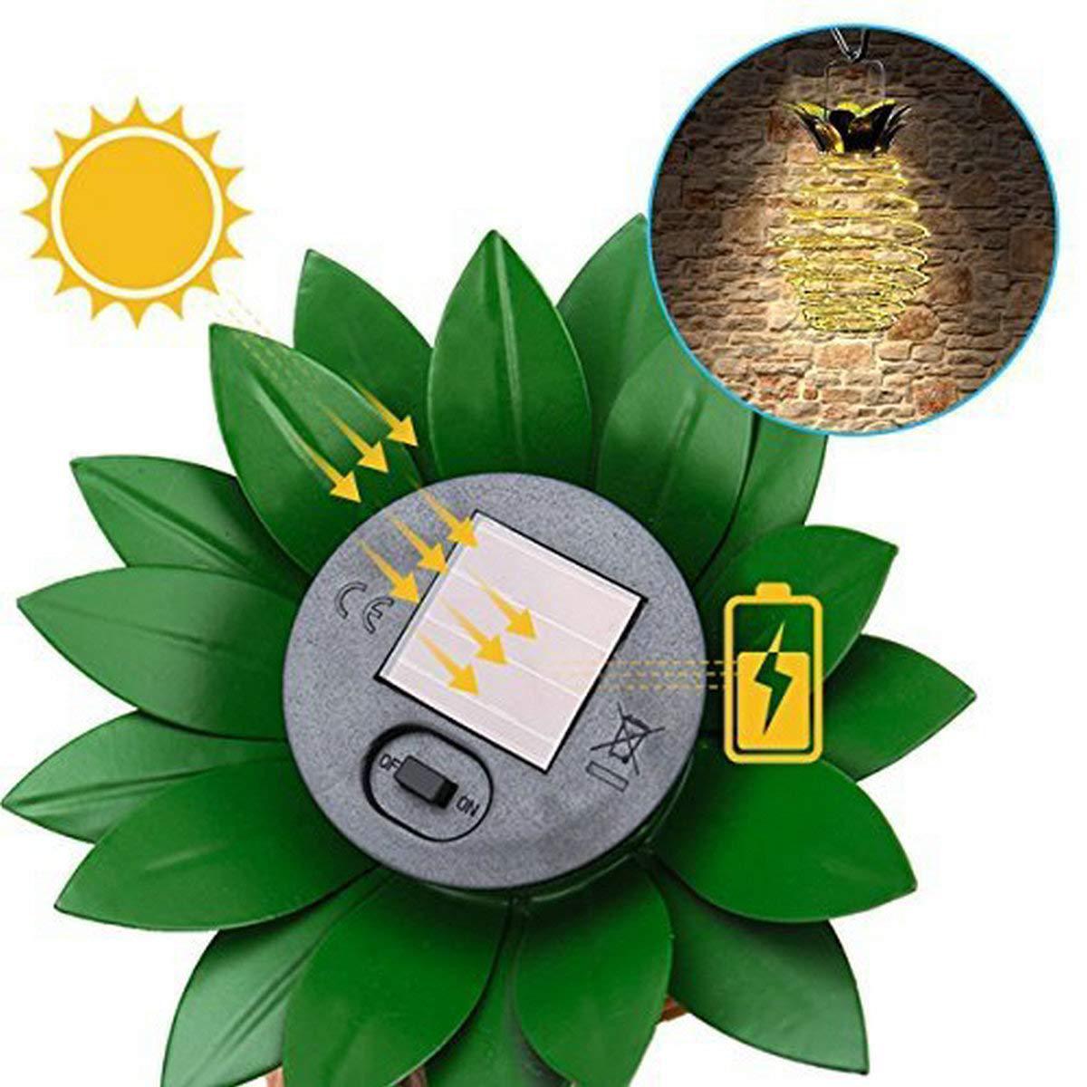 Solar Pineapple LED Garden Light