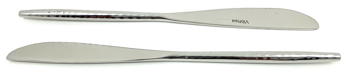 Vibhsa Hammered Stainless Steel Dinner Knives, Set of 6