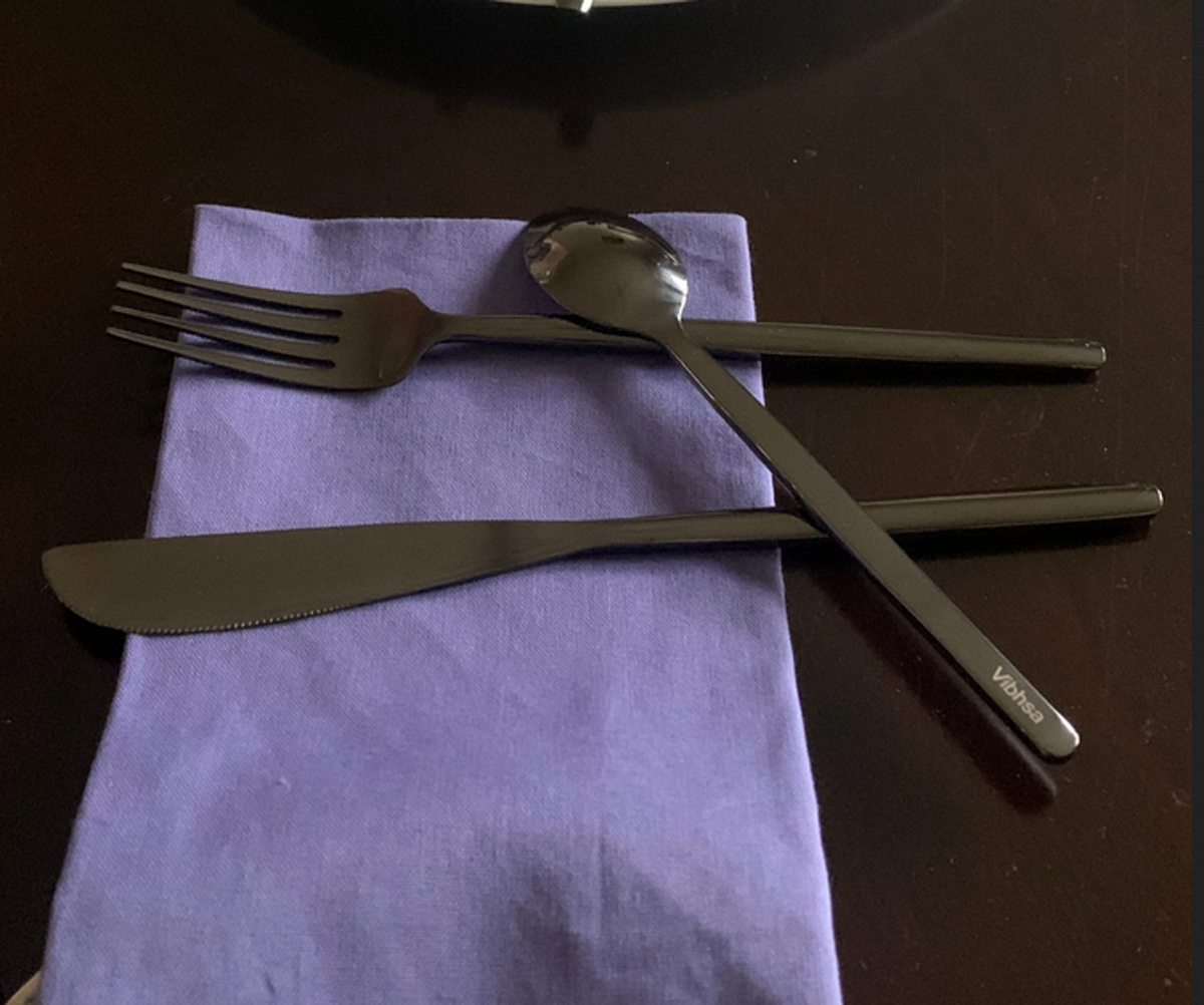 Vibhsa Stainless Steel Flatware, 36-Piece Set (Service for 12)