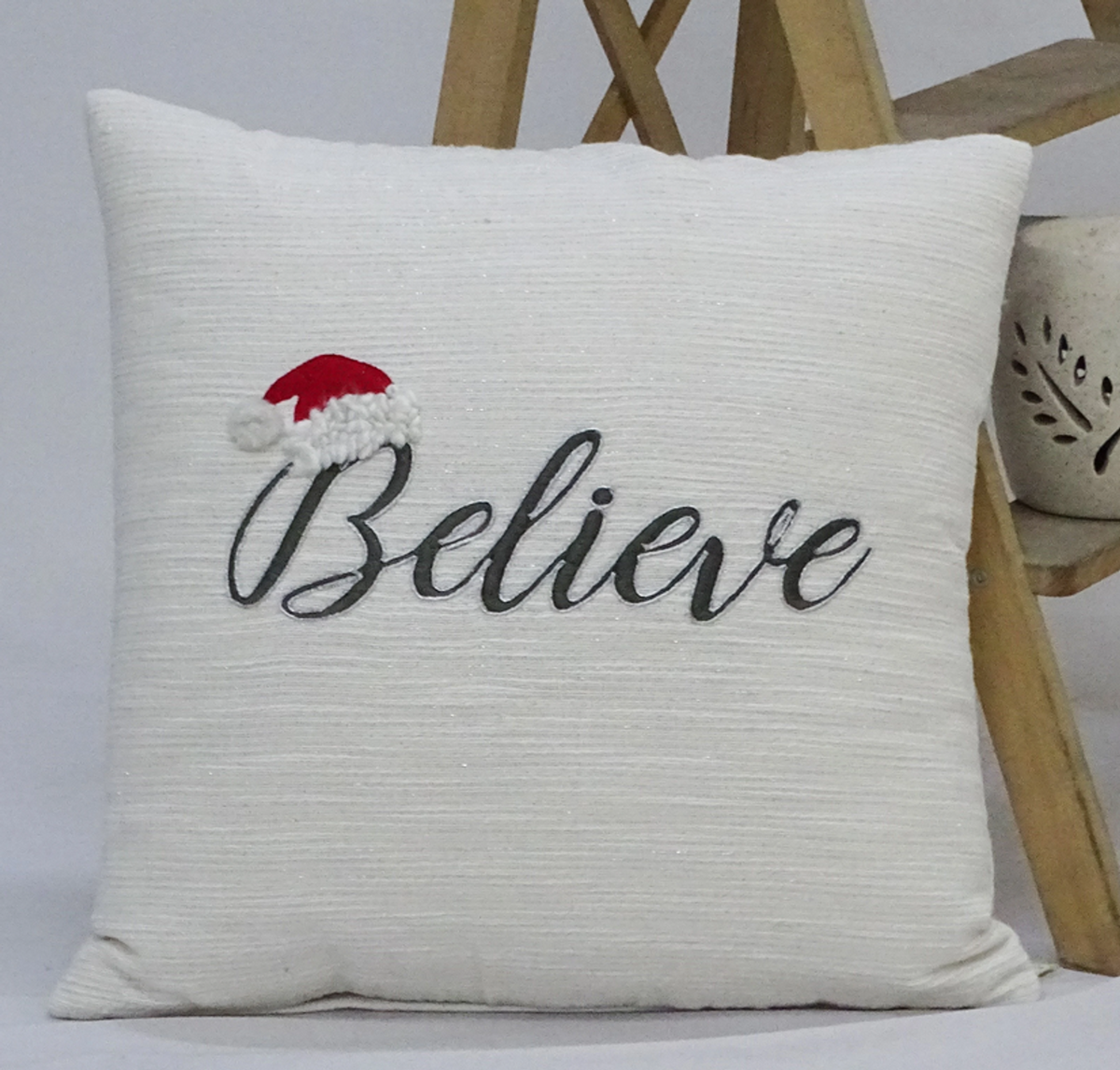 Chicos Home Believe Christmas Throw Pillow, 20x20