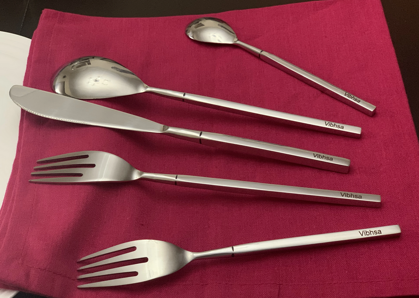 Vibhsa Stainless Steel Flatware Set, 20-Piece, Service for 4