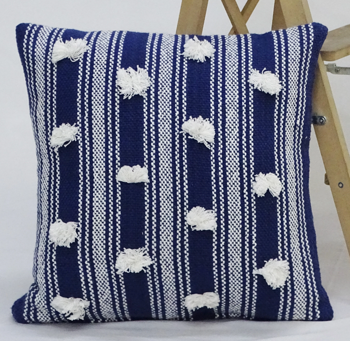 Chicos Home Decorative Throw Pillow with Pom Pom, 20 x 20 Inch