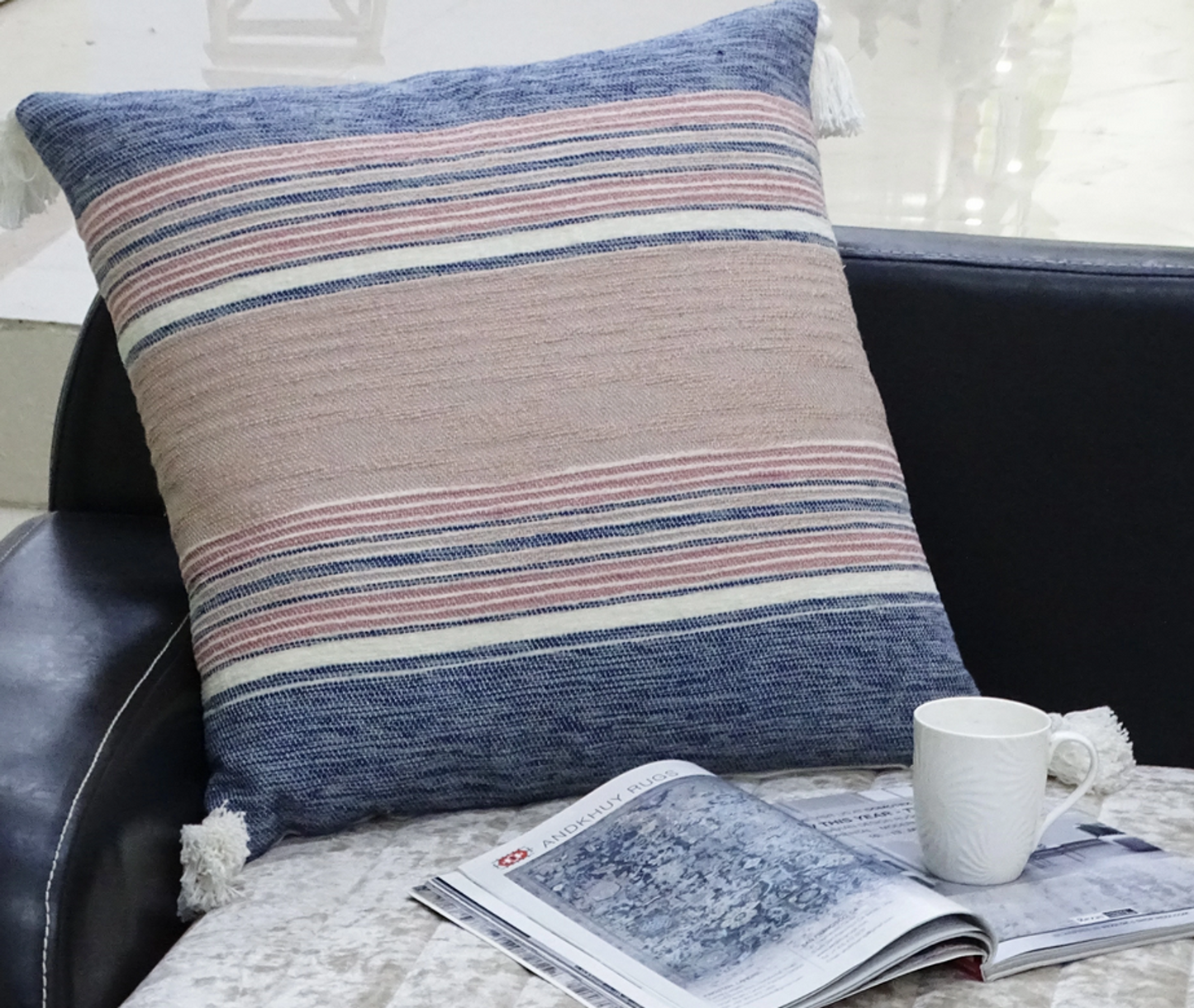 Chicos Home Throw Pillow with Tassels, 22 x 22 Inch