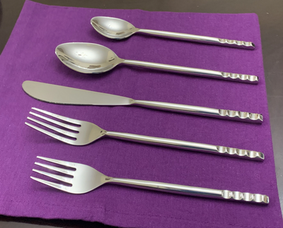 Vibhsa 20-Piece Flatware Set, Service for 4, Silver