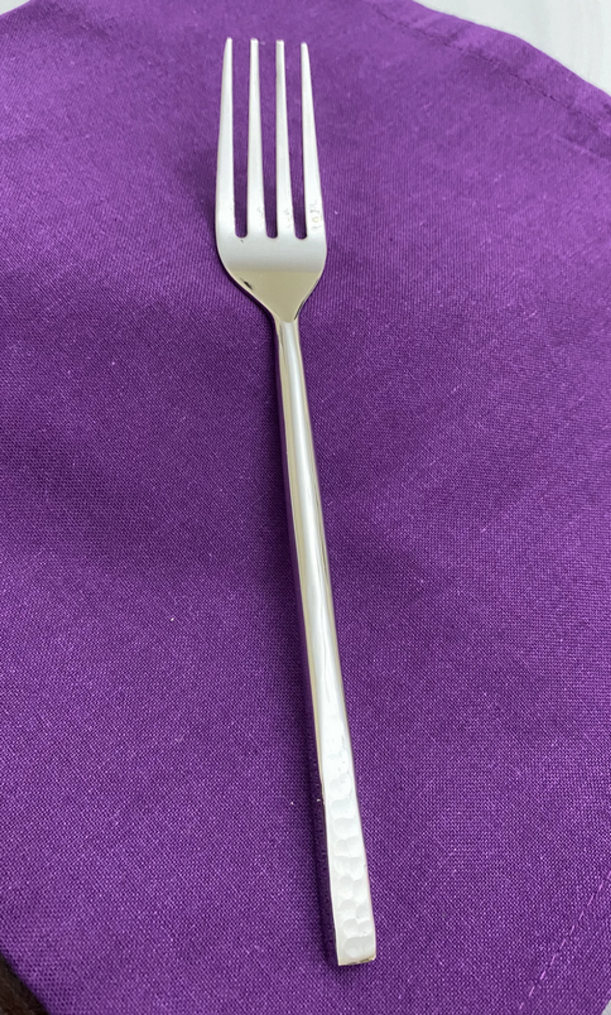 Vibhsa Dinner Fork Set of 6, Polished Silver