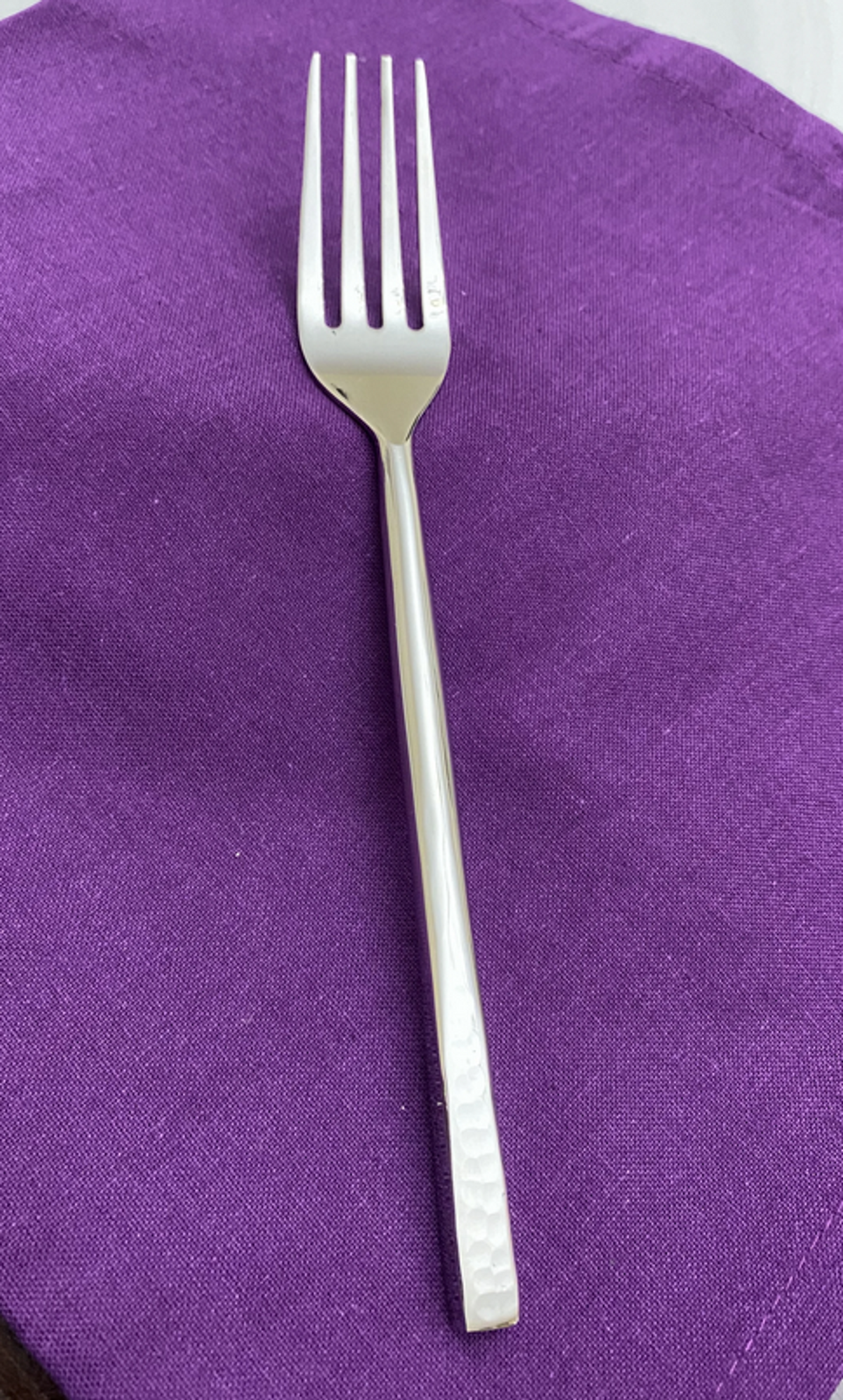 Vibhsa Dinner Fork Set of 6, Polished Silver