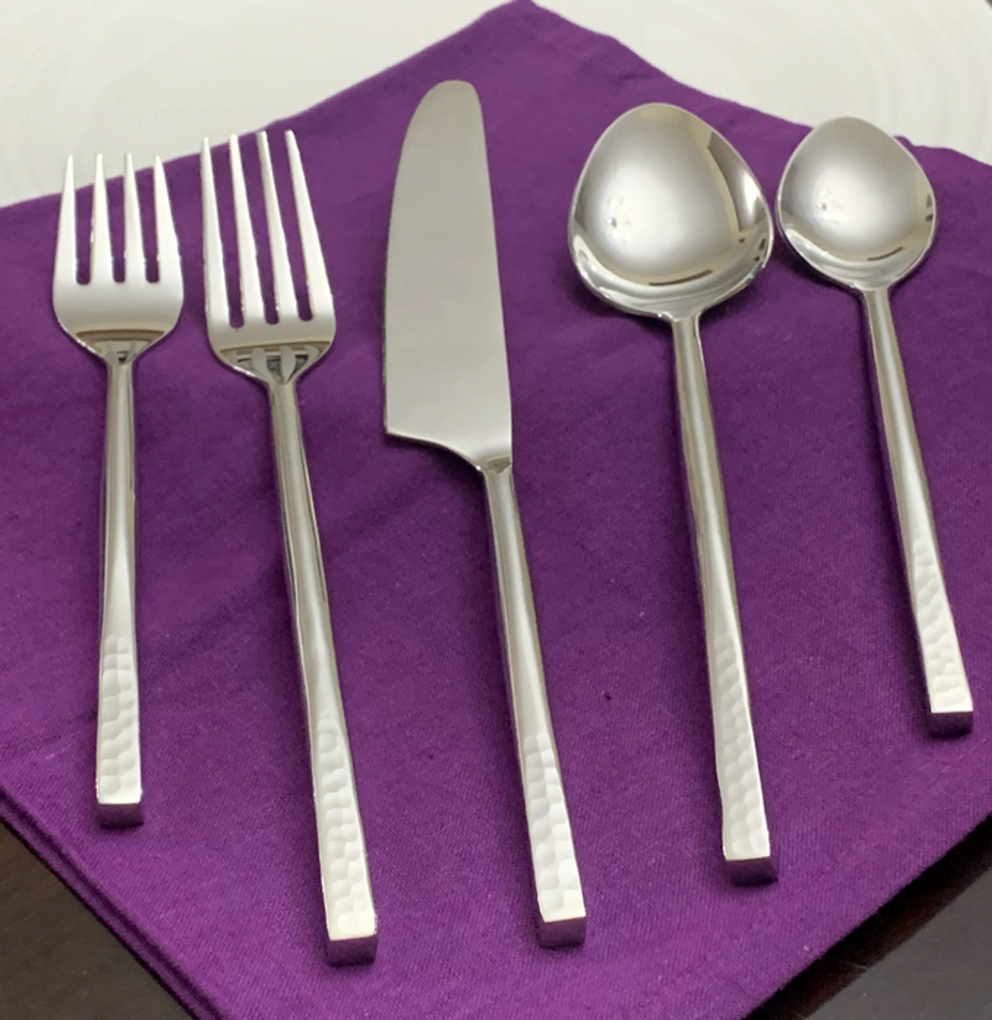 Vibhsa 5-Piece Flatware Place Setting, Silver