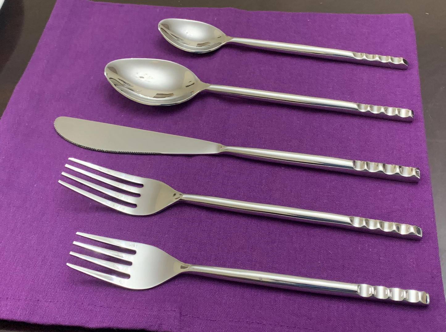 Vibhsa 5-Piece Place Setting, Polished Silver