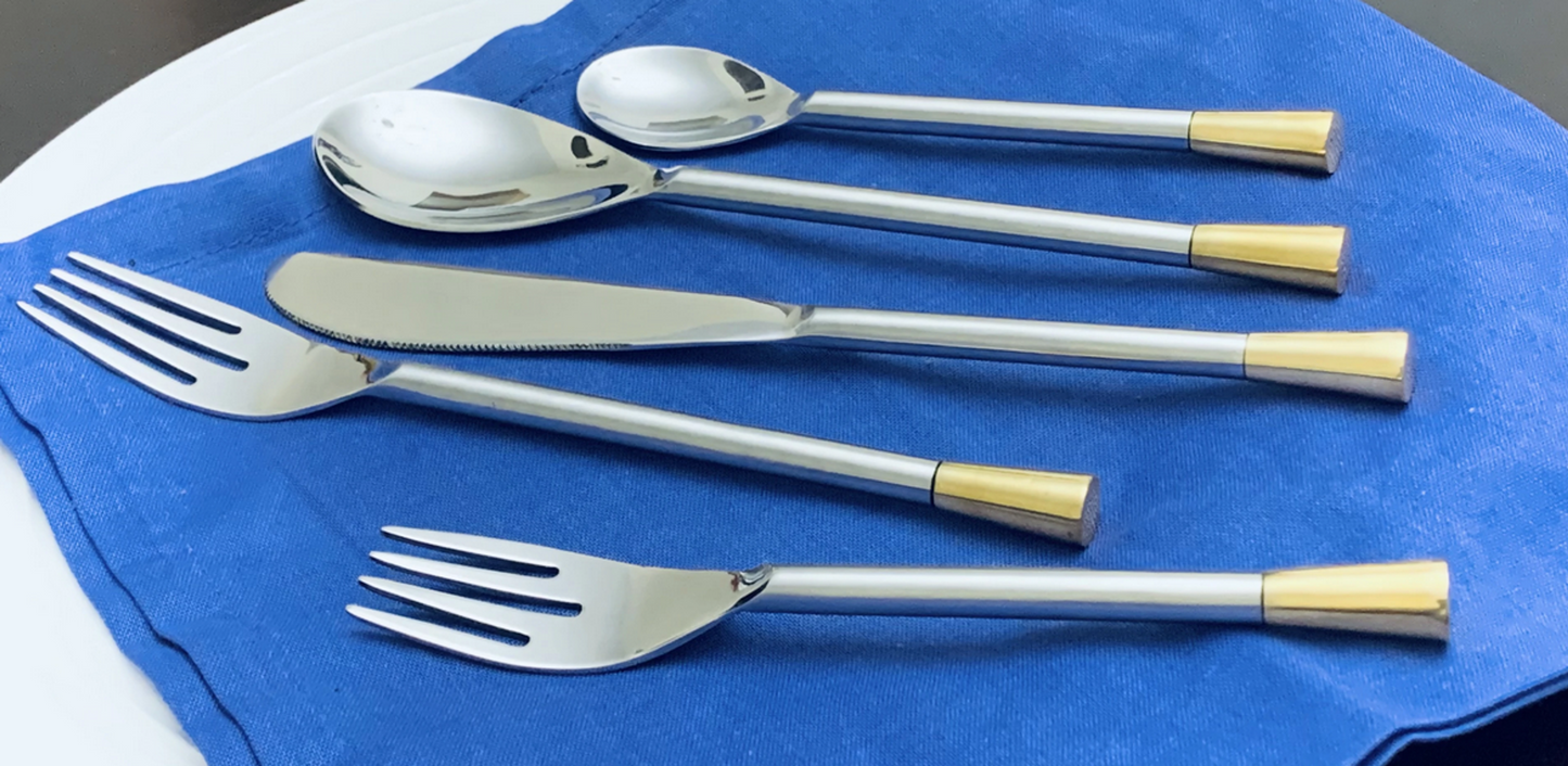 Vibhsa 5-Piece Stainless Steel Place Setting, Silver