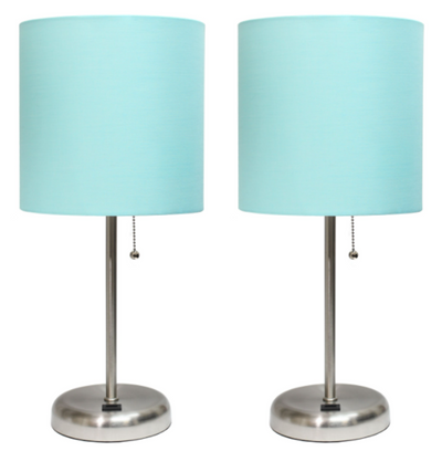 LimeLights Stick Lamp with USB Charging Port, 2-Pack Set