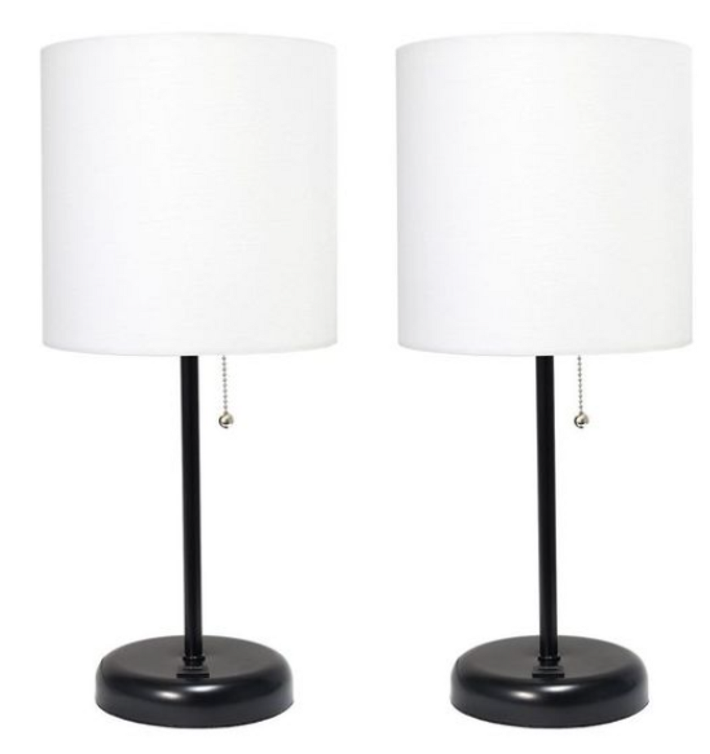 LimeLights Stick Lamp with USB Charging Port, 2-Pack Set