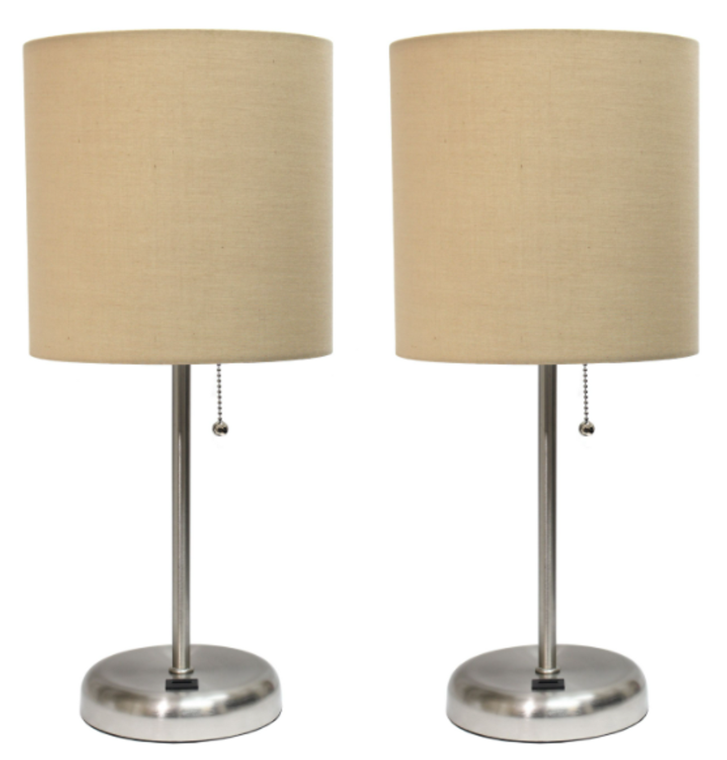 LimeLights Stick Lamp with USB Charging Port, 2-Pack Set