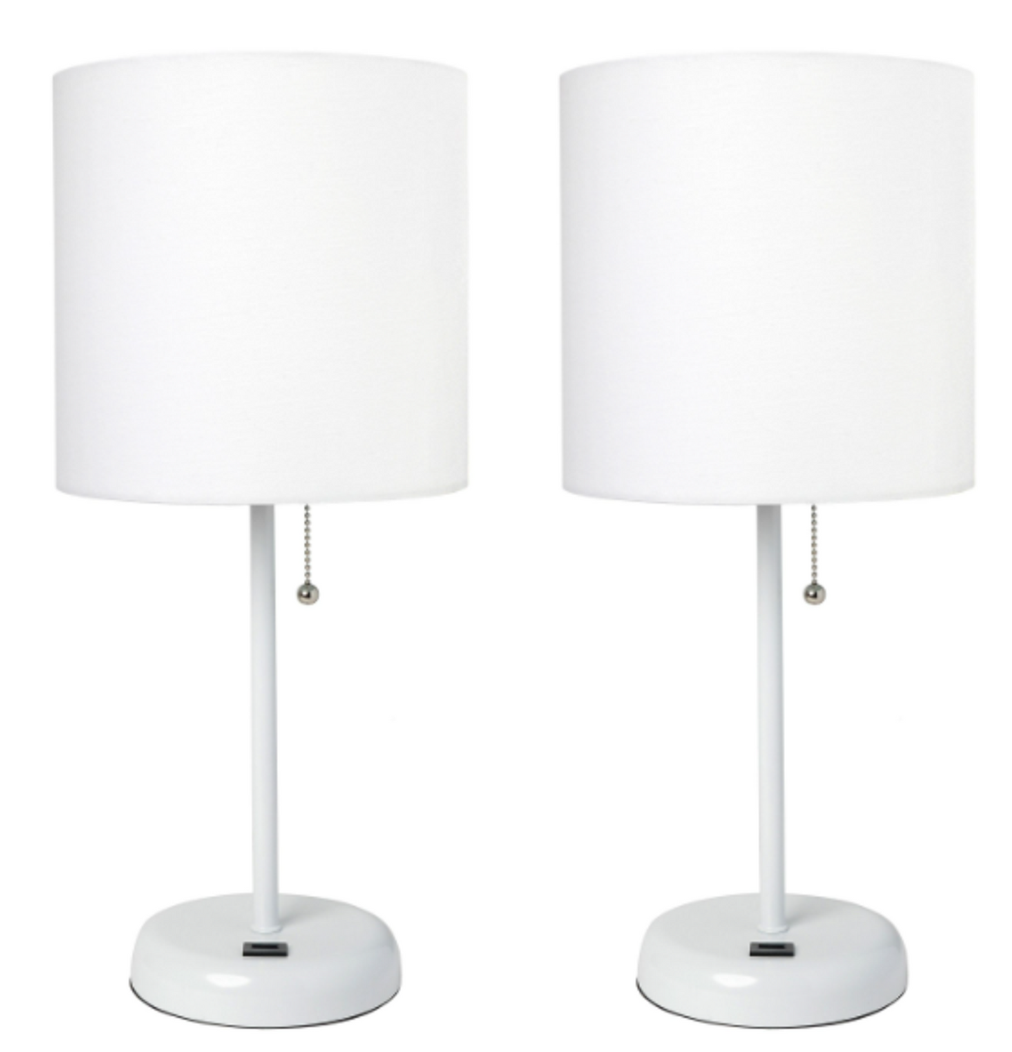 LimeLights Stick Lamp with USB Charging Port, 2-Pack Set