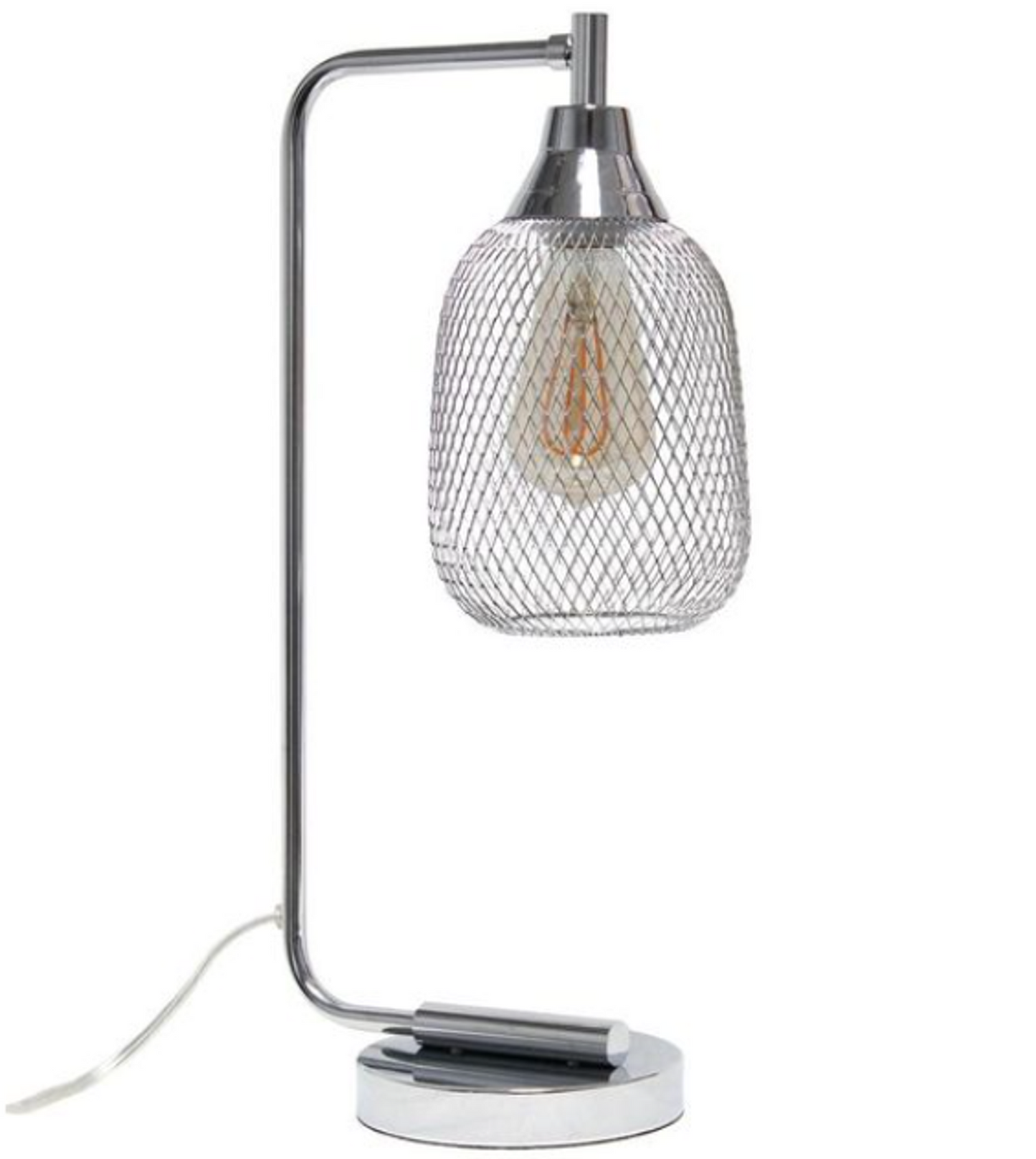Lalia Home Industrial Mesh Desk Lamp - Chrome