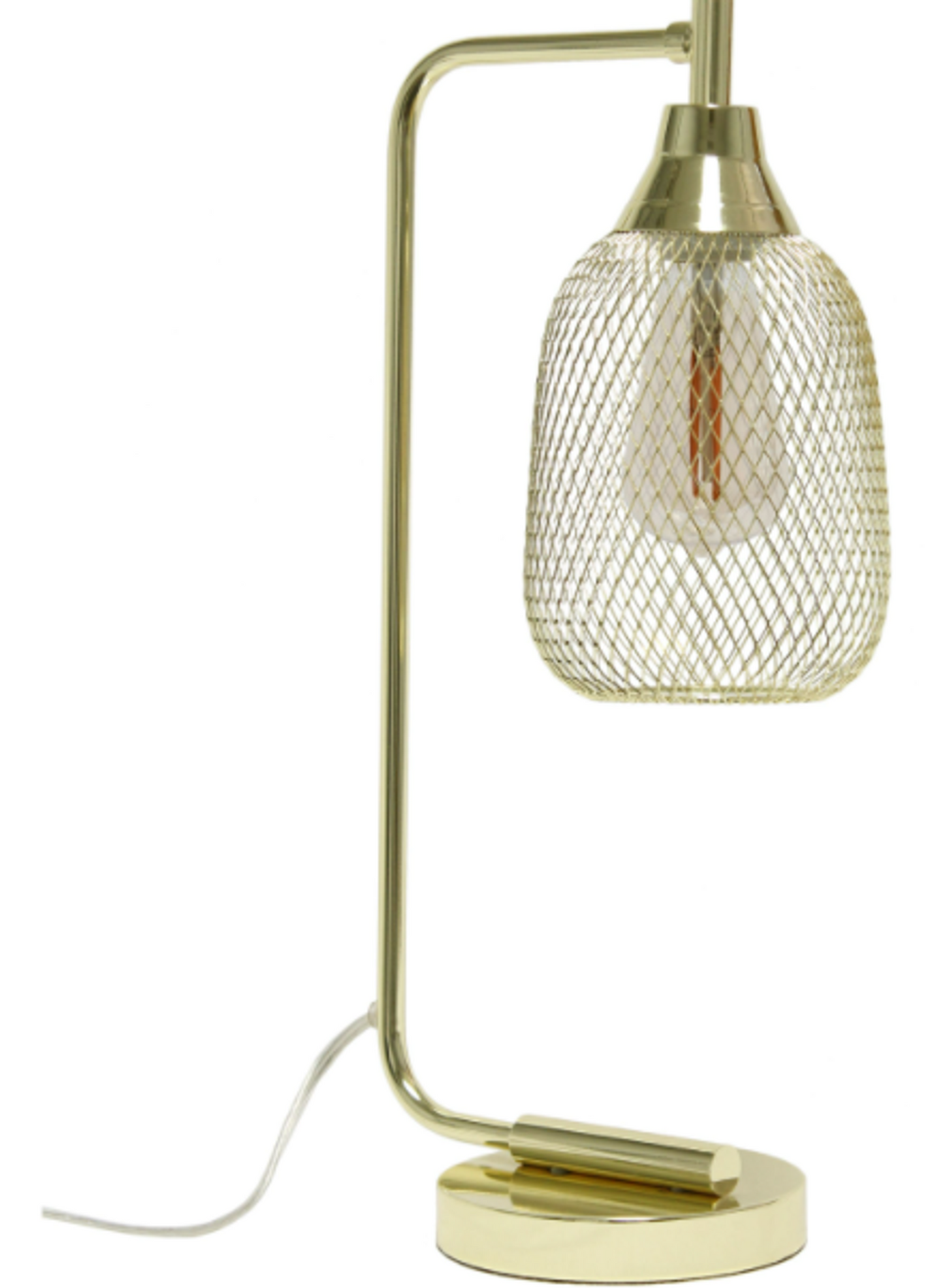 Lalia Home Industrial Mesh Desk Lamp - Gold