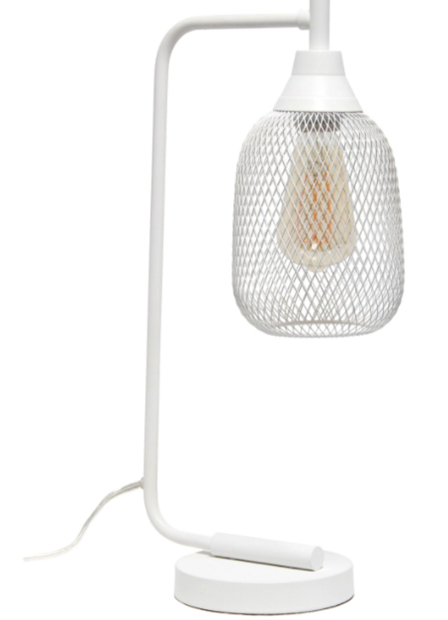 Lalia Home Industrial Mesh Desk Lamp - White
