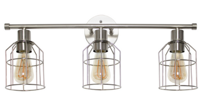 Lalia Home 3-Light Industrial Wired Cage Vanity Light