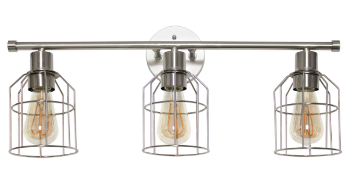 Lalia Home 3-Light Industrial Wired Cage Vanity Light