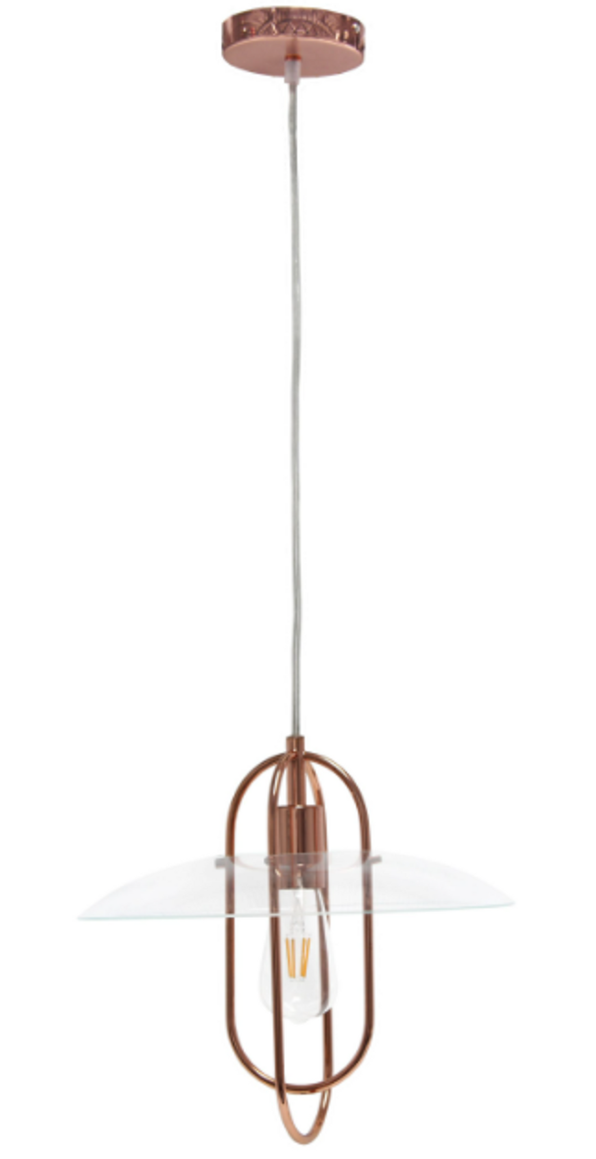 Lalia Home 1-Light Elongated Metal Pendant Light
