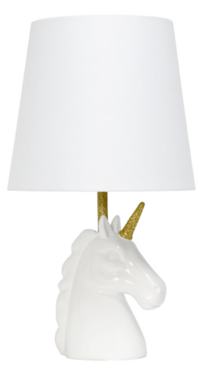 Simple Designs Hammered Metal Organizer Table Lamp with USB Port