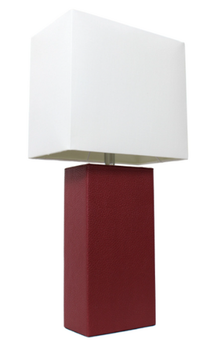 Elegant Designs Modern Leather Table Lamp