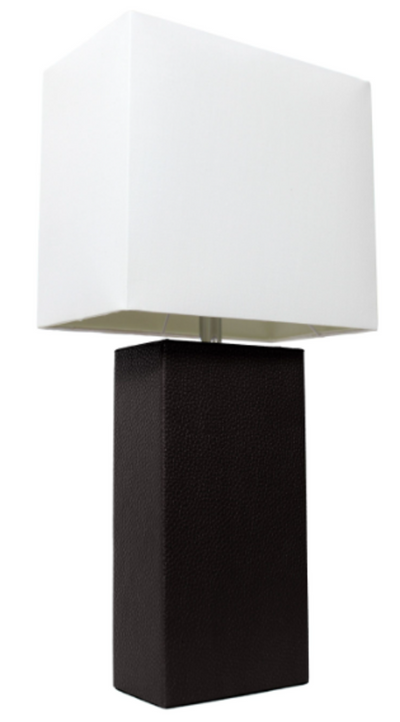 Elegant Designs Modern Leather Table Lamp