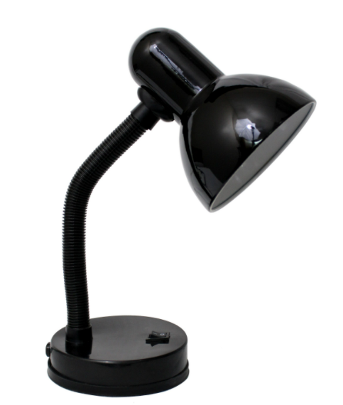 Simple Designs Basic Metal Desk Lamp with Flexible Hose Neck - Black