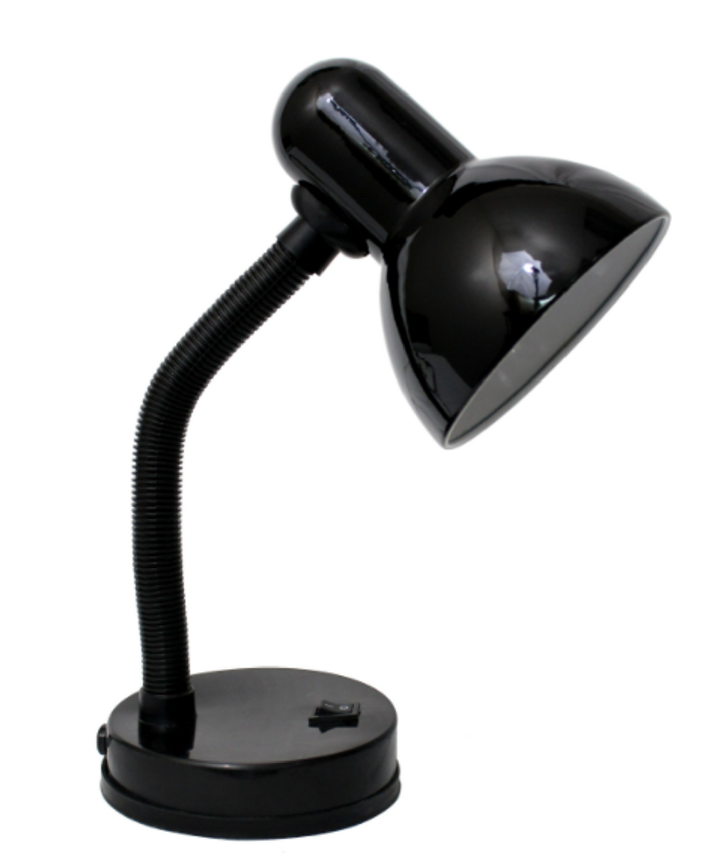 Simple Designs Basic Metal Desk Lamp with Flexible Hose Neck - Black