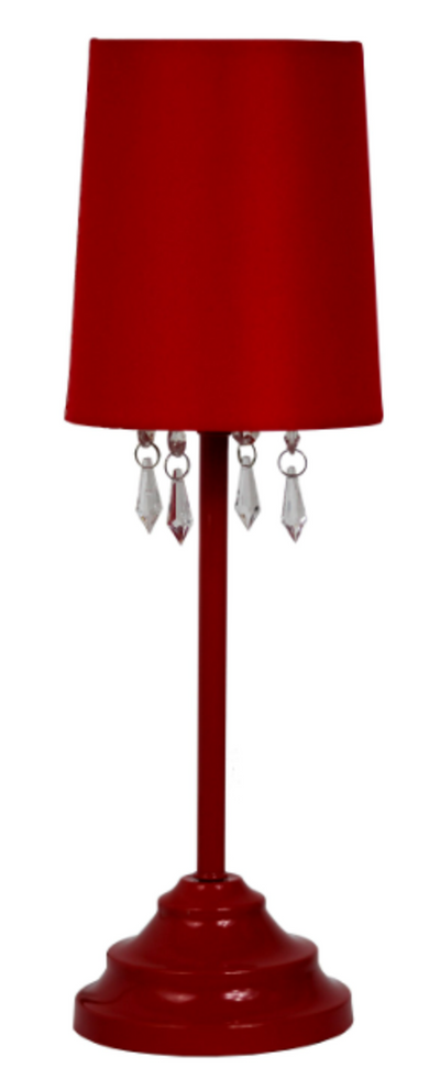 Simple Designs Table Lamp with Acrylic Beads