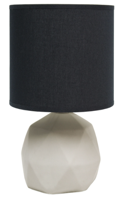 Simple Designs Geometric Concrete Table Lamp