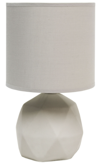 Simple Designs Geometric Concrete Table Lamp